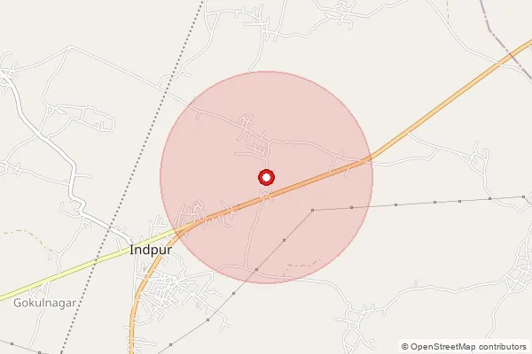 Map showing approximate area covered by Pincode 722173 — Ahanda Bo, Bankura