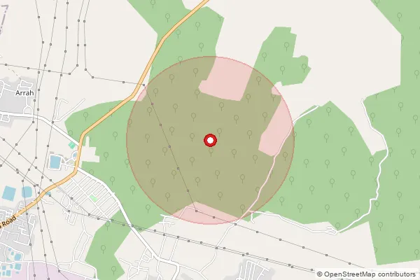 Map showing approximate area covered by Pincode 722183 — Mejia Th Power Station So, Bankura