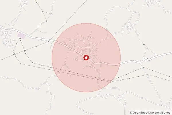 Map showing approximate area covered by Pincode 722204 — Hatasuria So, Bankura