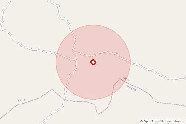 Map showing approximate area covered by Pincode 723130 — Mekhyada Bo, Purulia