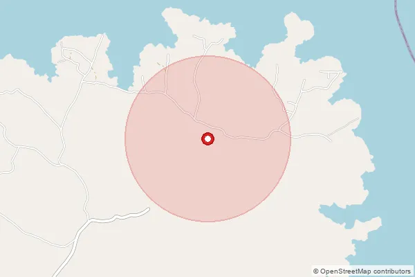 Map showing approximate area covered by Pincode 723133 — Gorsika Bo, Purulia