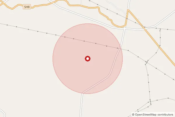 Map showing approximate area covered by Pincode 723145 — Barrah Bo, Purulia