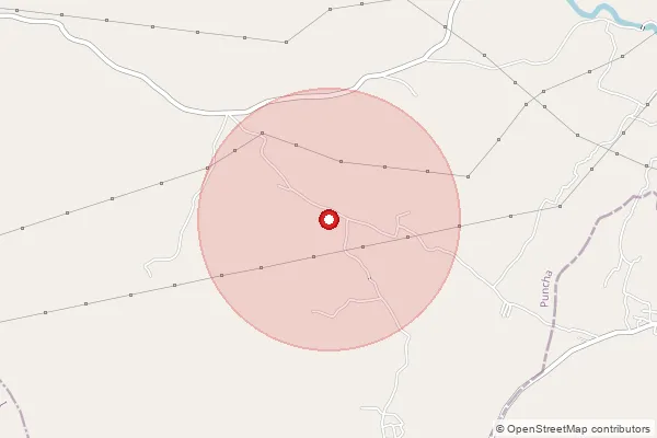 Map showing approximate area covered by Pincode 723151 — Kundurka Bo, Purulia