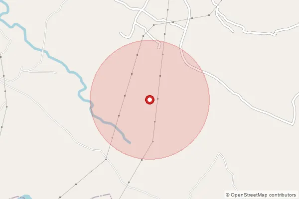 Map showing approximate area covered by Pincode 723215 — Baglata So, Purulia
