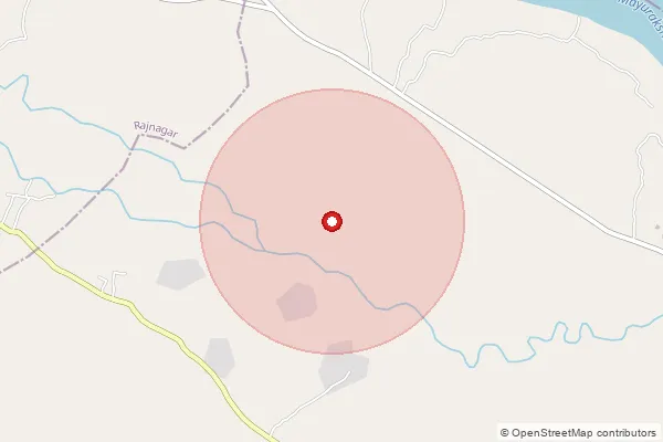 Map showing approximate area covered by Pincode 731103 — Kukhudihi Bo, Birbhum