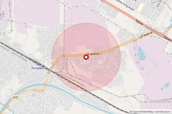 Map showing approximate area covered by Pincode 731125 — Geruapahari Bo, Birbhum