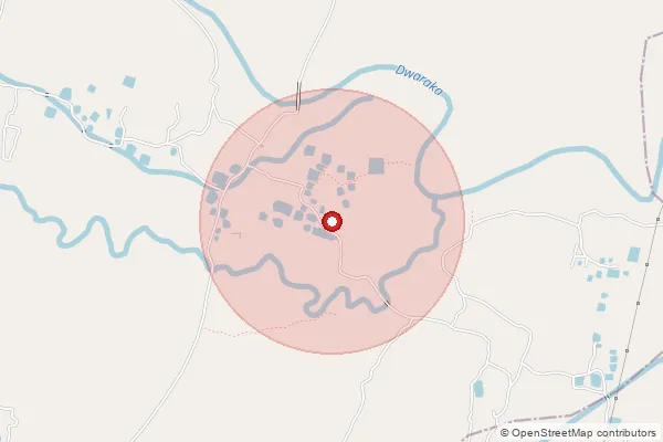 Map showing approximate area covered by Pincode 731132 — Deucha Bo, Birbhum