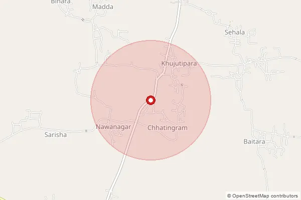 Map showing approximate area covered by Pincode 731215 — Belai Bo, Birbhum