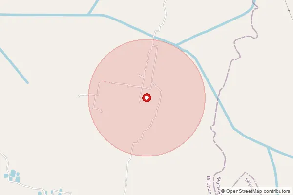 Map showing approximate area covered by Pincode 731221 — Bonha Bo, Birbhum