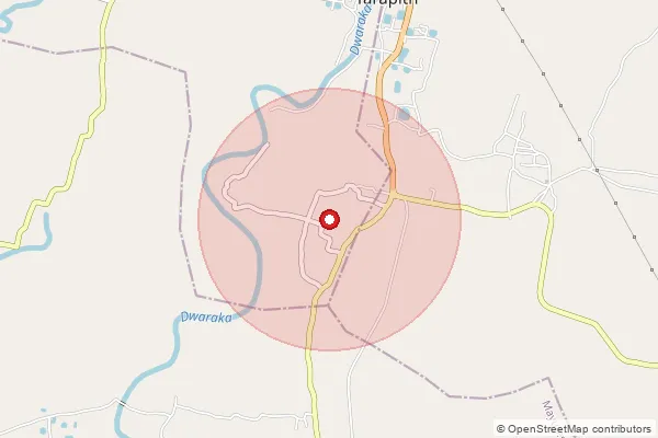 Map showing approximate area covered by Pincode 731233 — Chandipur Tarapith So, Birbhum
