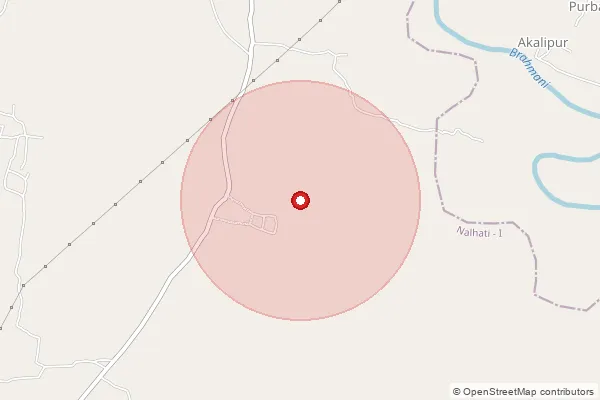 Map showing approximate area covered by Pincode 731242 — Kurumgram So, Birbhum