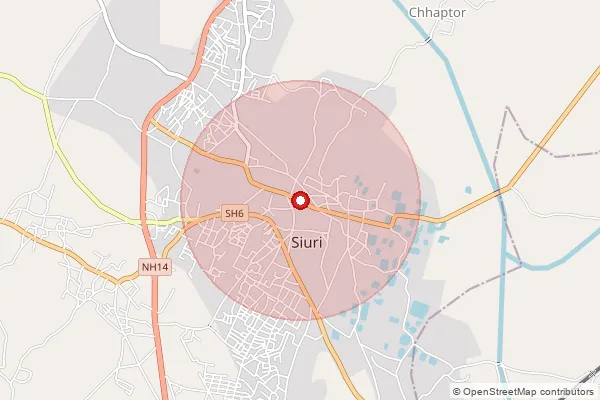 Map showing approximate area covered by Pincode 731244 — Debiparulia Bo, Murshidabad