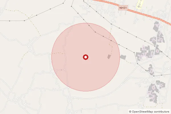 Map showing approximate area covered by Pincode 732101 — Malda Ho, Maldah