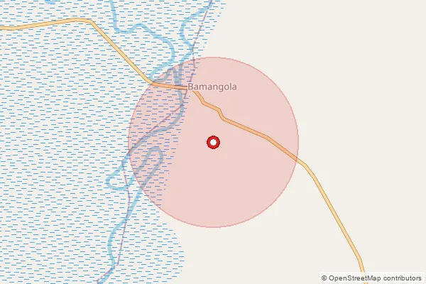 Map showing approximate area covered by Pincode 732203 — Sukdevtola Bo, Maldah