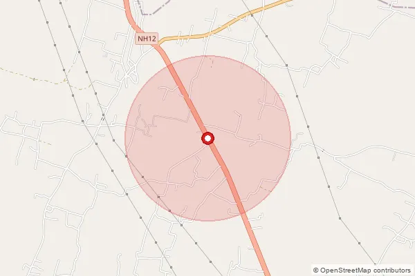 Map showing approximate area covered by Pincode 733143 — Hatgachhi Bo, Dinajpur Uttar