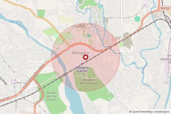 Map showing approximate area covered by Pincode 734010 — Tumbajote, Na