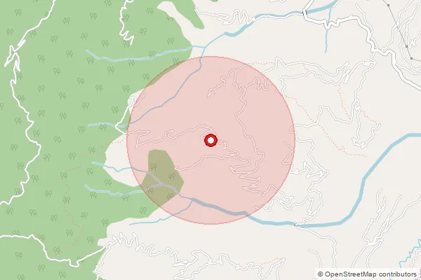 Map showing approximate area covered by Pincode 734201 — Jhepi Bo, Darjeeling