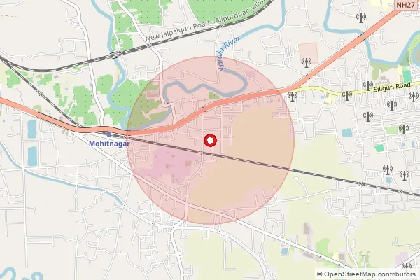 Map showing approximate area covered by Pincode 735102 — Jpggovt Engg College So, Jalpaiguri