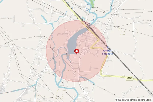 Map showing approximate area covered by Pincode 735135 — Kunderdighi Bo, Jalpaiguri