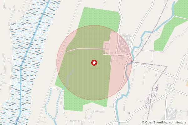 Map showing approximate area covered by Pincode 735202 — Angrabhasa Bo, Jalpaiguri