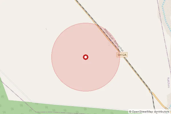 Map showing approximate area covered by Pincode 735217 — Kalchini So, Alipurduar