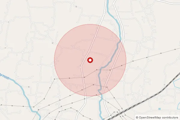 Map showing approximate area covered by Pincode 735224 — Churabhander Bo, Jalpaiguri