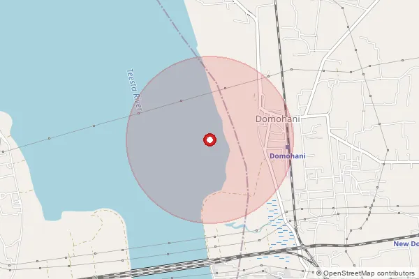 Map showing approximate area covered by Pincode 735302 — Boulbari Bo, Jalpaiguri