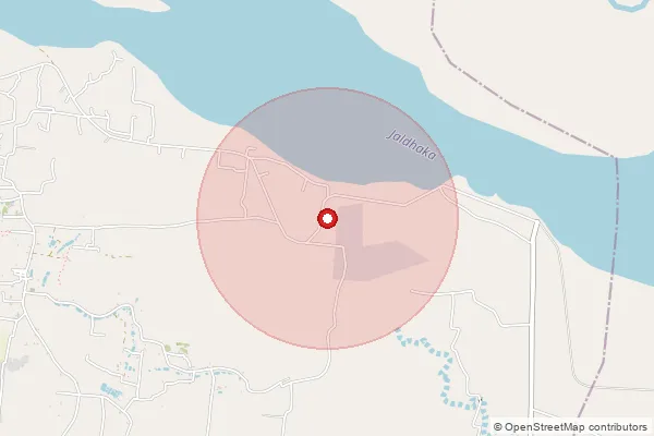 Map showing approximate area covered by Pincode 735303 — Uchalpukuri Bo, Coochbehar