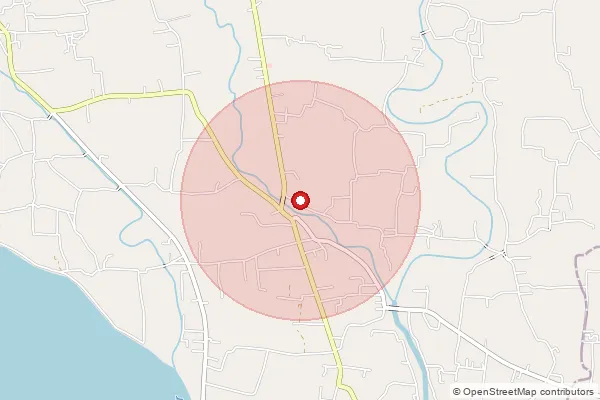 Map showing approximate area covered by Pincode 735305 — Bakali Bo, Jalpaiguri