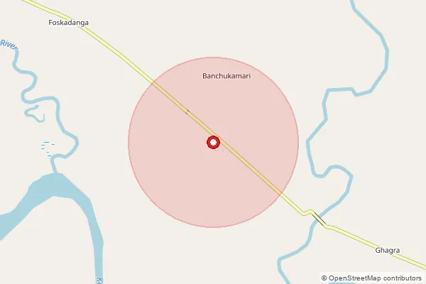Map showing approximate area covered by Pincode 736123 — Damanpur Bo, Alipurduar
