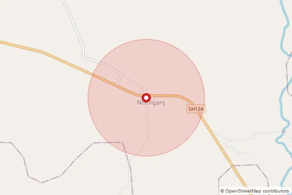 Map showing approximate area covered by Pincode 736157 — Chilkirhat Bo, Coochbehar