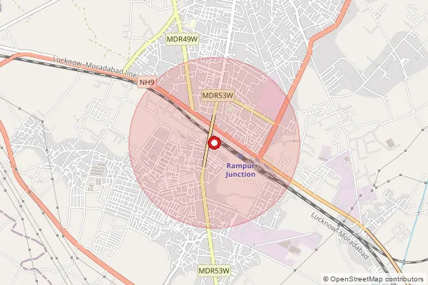 Map showing approximate area covered by Pincode 736207 — Baruipara Bo, Alipurduar