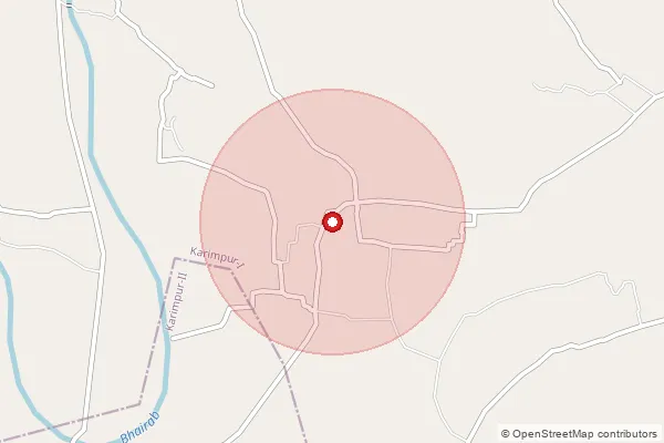 Map showing approximate area covered by Pincode 741122 — Gopalpur Ghat Bo, Nadia