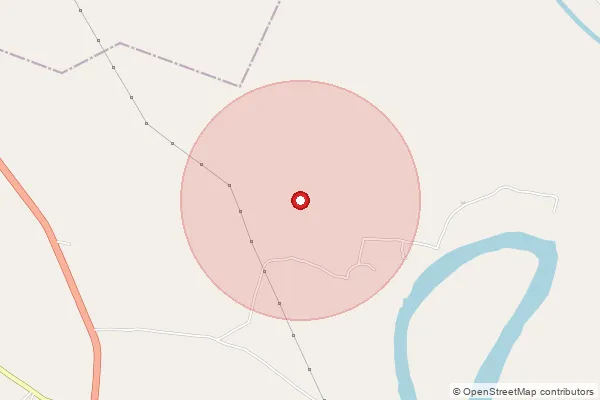 Map showing approximate area covered by Pincode 741140 — Panditpur Bo, Nadia
