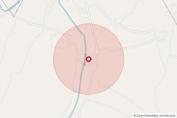 Map showing approximate area covered by Pincode 741152 — Khanpur Bo, Nadia