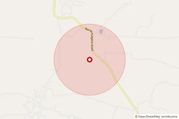 Map showing approximate area covered by Pincode 741156 — Molandi Bo, Nadia
