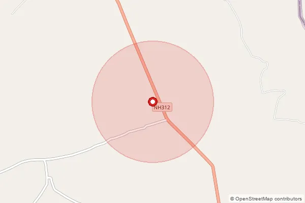 Map showing approximate area covered by Pincode 741163 — Lalbazar Bo, Nadia