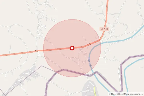 Map showing approximate area covered by Pincode 741165 — Barbakpur Bo, Nadia