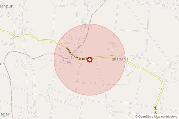 Map showing approximate area covered by Pincode 741247 — Pritinagar So, Nadia