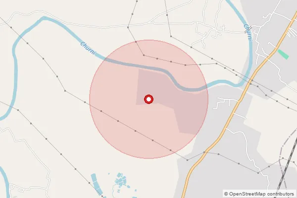 Map showing approximate area covered by Pincode 741255 — Noapara Bo, Nadia