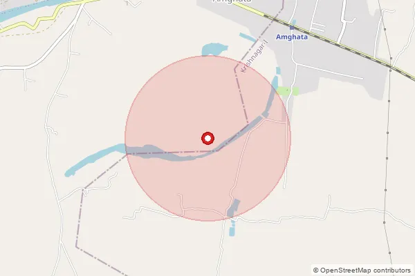 Map showing approximate area covered by Pincode 741301 — Ushidpur Bo, Nadia