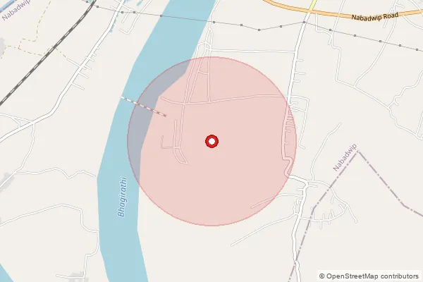 Map showing approximate area covered by Pincode 741319 — Bidyanagar So, Purba Bardhaman