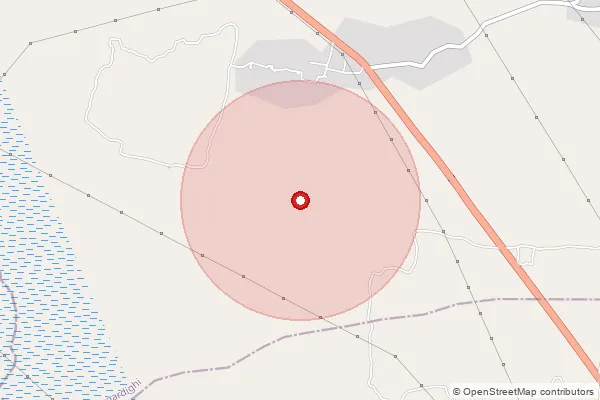 Map showing approximate area covered by Pincode 742121 — Chandpur Bo, Murshidabad