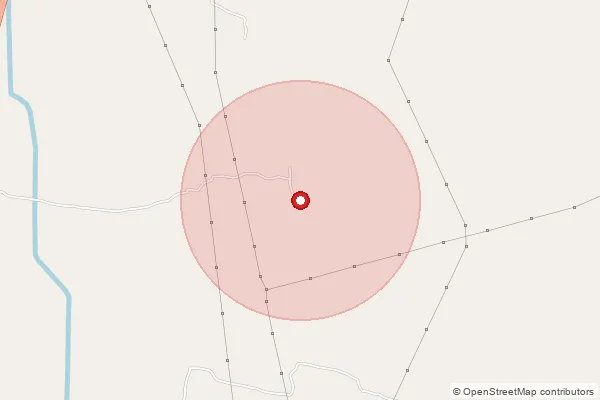 Map showing approximate area covered by Pincode 742135 — Akheriganj Bo, Murshidabad