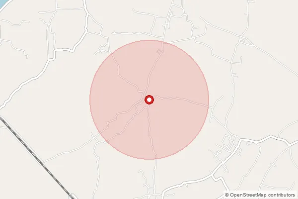 Map showing approximate area covered by Pincode 742163 — Lohadaha Bo, Murshidabad