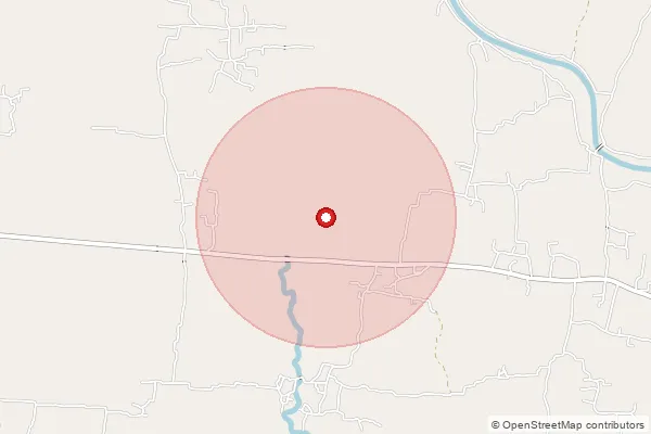 Map showing approximate area covered by Pincode 742164 — Roshanbagh So, Murshidabad