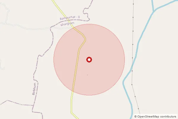 Map showing approximate area covered by Pincode 742201 — Hasanpur Bo, Murshidabad