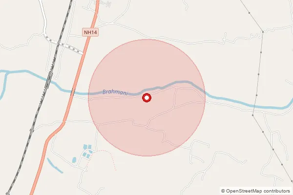 Map showing approximate area covered by Pincode 742235 — Jarur Bo, Murshidabad