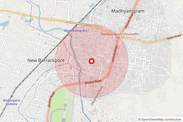 Map showing approximate area covered by Pincode 742236 — Nabarun So, Murshidabad