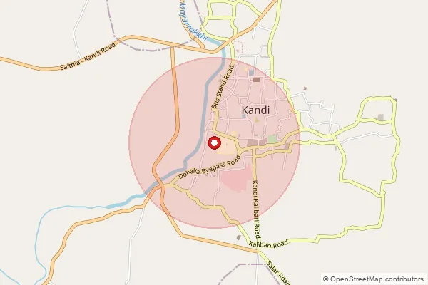 Map showing approximate area covered by Pincode 742238 — Palsandamore So, Murshidabad